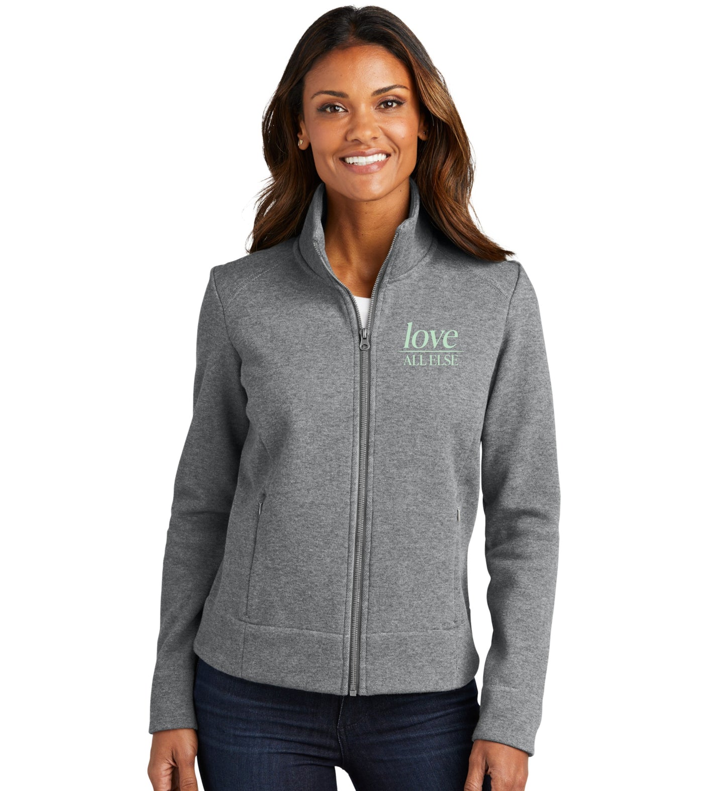 Love Above All Else Women's Zip Front Jacket